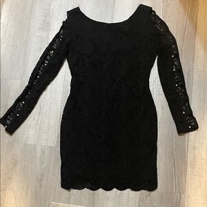 Elegant Black Lace Dress